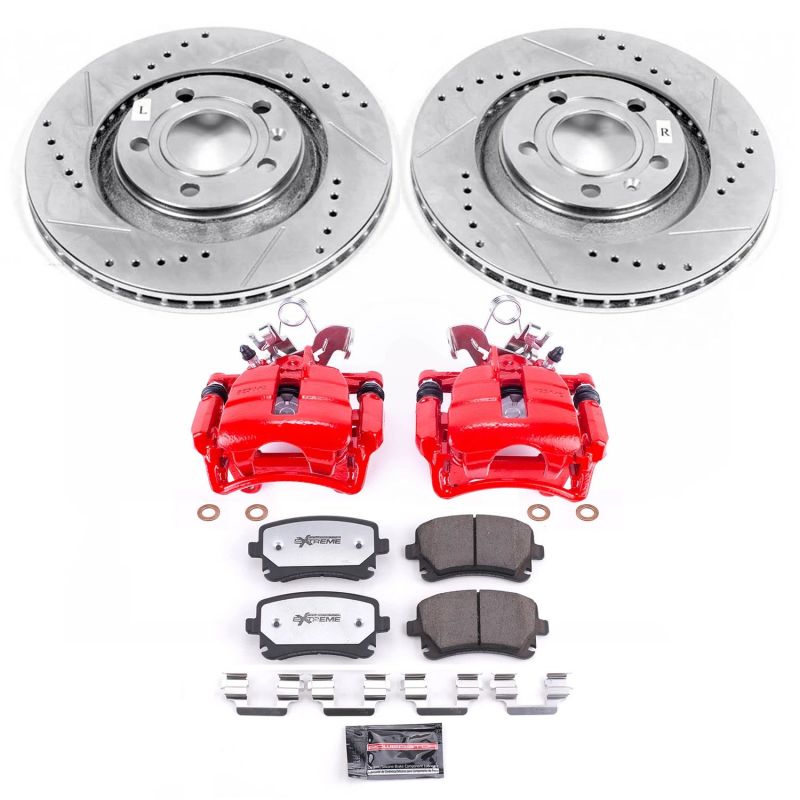 Power Stop 04 - 09 Audi S4 Rear Z26 Street Warrior Brake Kit w/Calipers - My Store