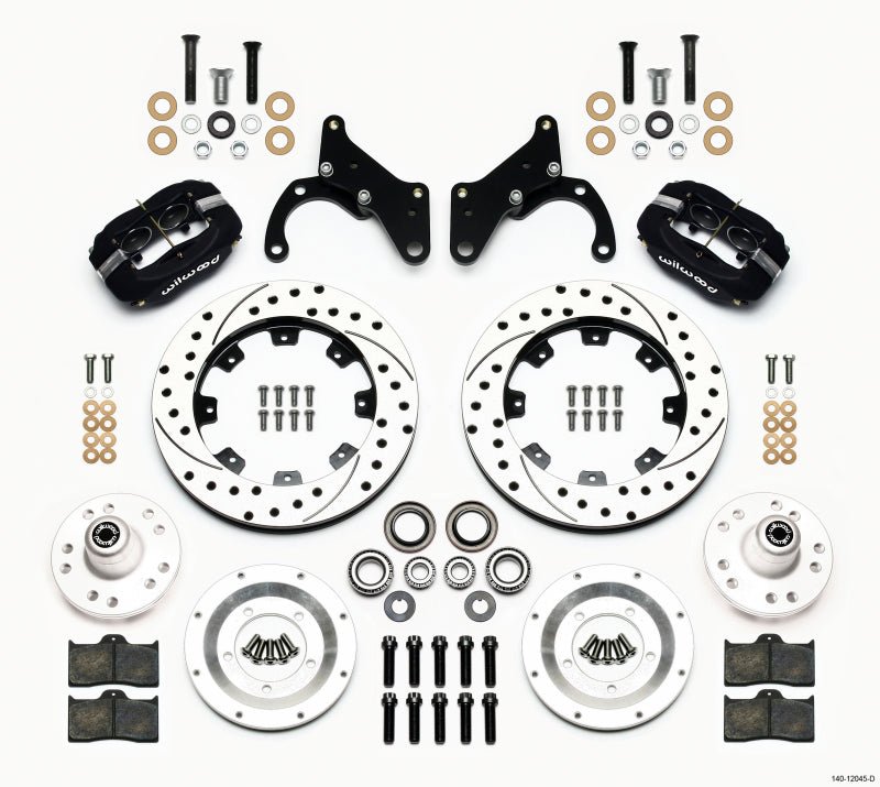Wilwood Forged Dynalite Front Kit 12.19in Drilled 69 - 70 Impala Drum/Disc 69 - 82 Vette - My Store