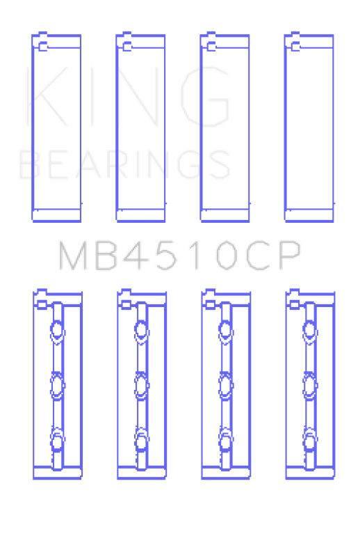 King Engine Bearings 2005 - 2012 Nissan VQ40DE 6 Cyl Performance Main Bearing Set - Size STD - My Store