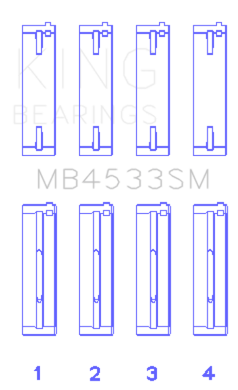 King Engine Bearings Audi 2.1L/2.2L 10V/20V 5cyl Turbo (Size STD) Main Bearing Set - My Store