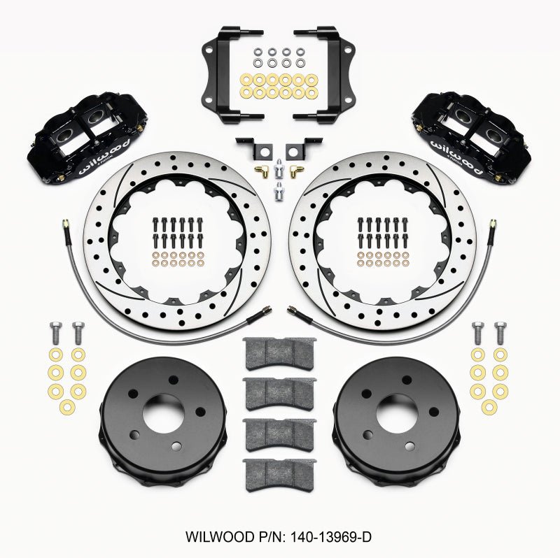 Wilwood Narrow Superlite 4R Rear Kit 12.88in Drilled 2007 - up Jeep JK w/Lines - My Store