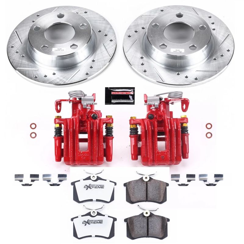 Power Stop 98 - 04 Audi A6 Quattro Rear Z26 Street Warrior Brake Kit w/Calipers - My Store