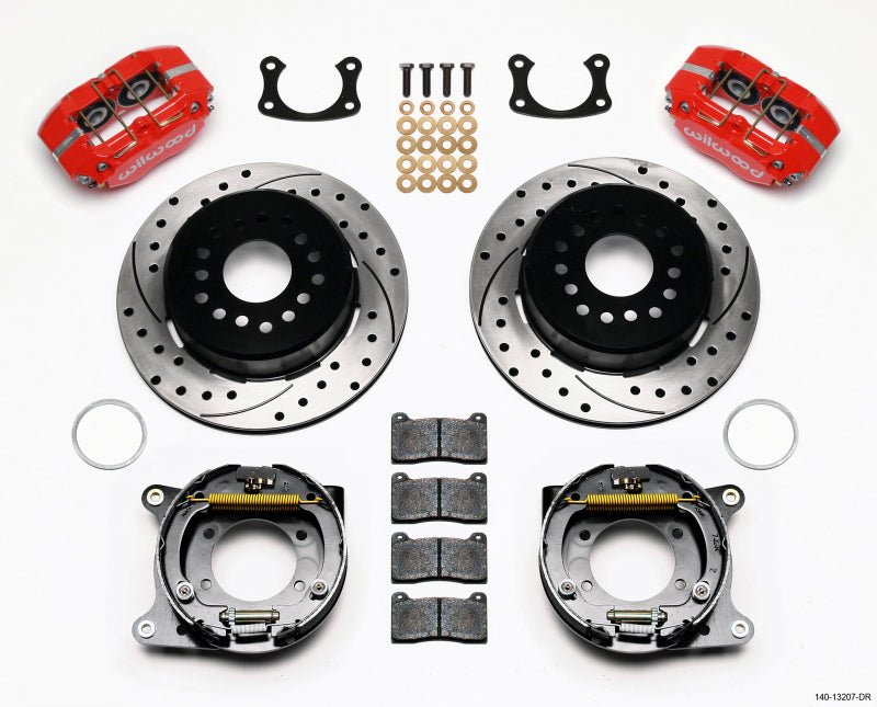 Wilwood Dynapro Dust - Boot P/S Park Brake Kit Drilled Red New Big Ford 2.50in Offset - My Store