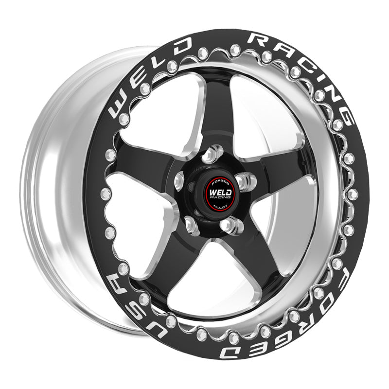 Weld S71 15x11.33 / 5x115 Conical Lug / 6.5in BS Black Wheel 3.18in ID (Medium) - Single Beadlock - My Store