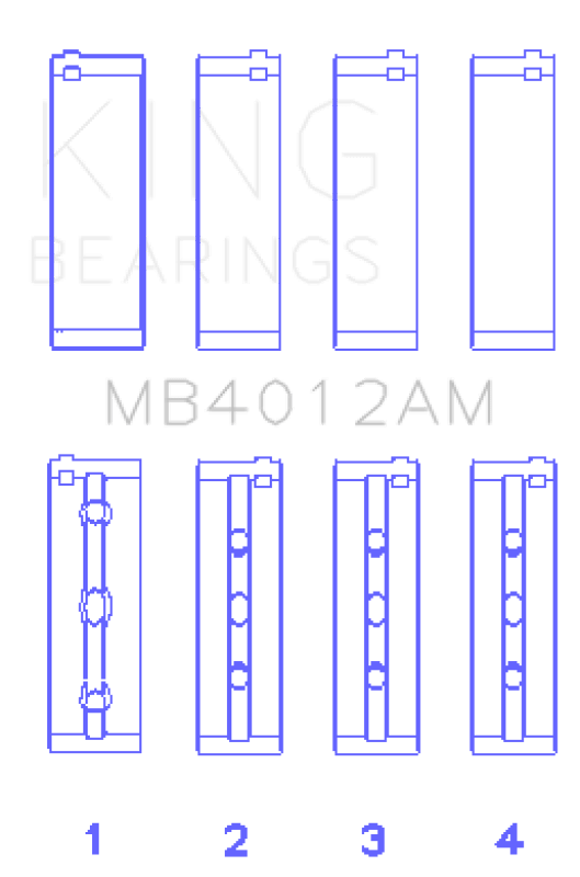 King Engine Bearings Toyota 5Vzfe (Size +0.75mm) Main Bearing Set - My Store