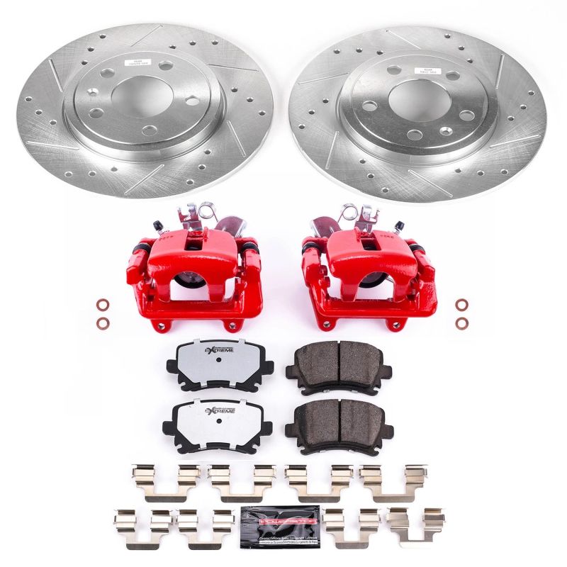 Power Stop 05 - 09 Audi A4 Rear Z26 Street Warrior Brake Kit w/Calipers - My Store
