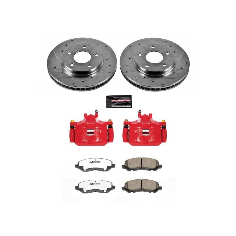 Power Stop 08 - 17 Mitsubishi Lancer Front Z26 Street Warrior Brake Kit w/Calipers - My Store