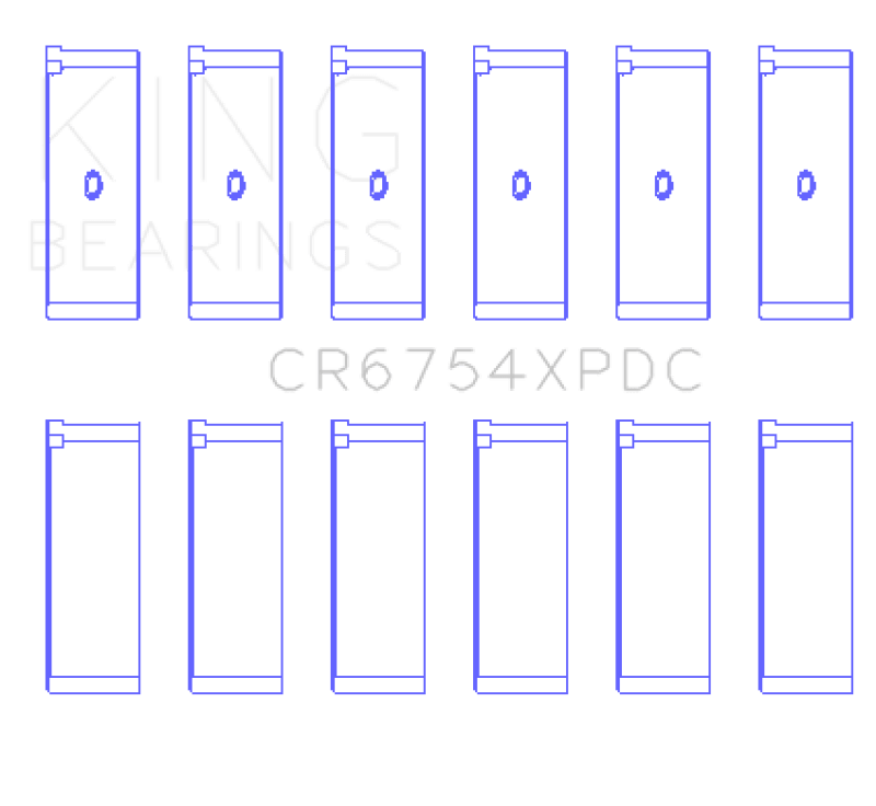 King Toyota 2JZGE 2JZGTE 24v (Size Standard - Predoweled for Alum Rods) Performance Rod Bearing Set - My Store