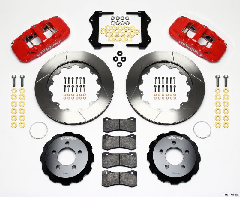 Wilwood AERO6 Front Hat Kit 14.25 Red 2006 - 10 Magnum/Challenger/Charger/300C - My Store