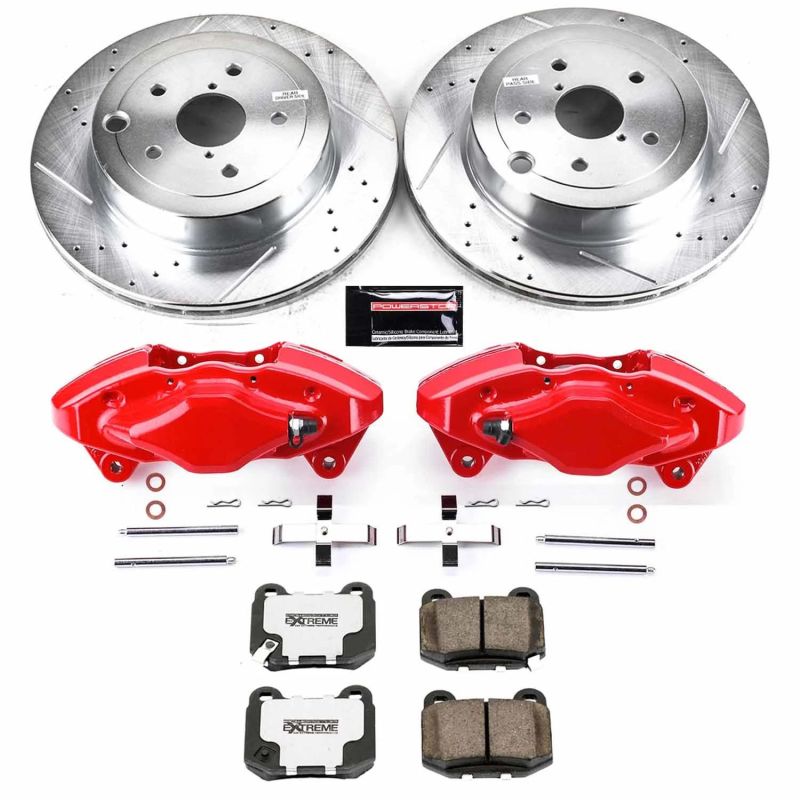 Power Stop 08 - 14 Subaru Impreza Rear Z26 Street Warrior Brake Kit w/Calipers - My Store