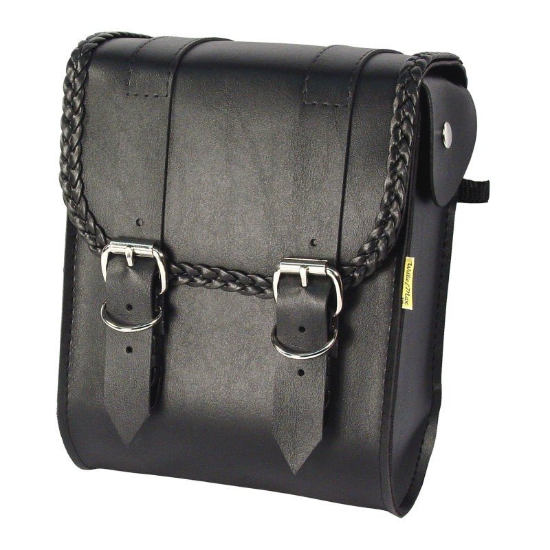 Willie & Max Universal Braided Sissy Bar Bag (8 in L x 10 in W x 4.5 in H) - Black - My Store