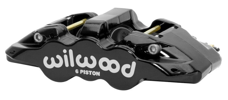 Wilwood Caliper - Aero - DS Forged Six - Piston Caliper Black 6.52in Piston 1.25in Rotor - Black - My Store