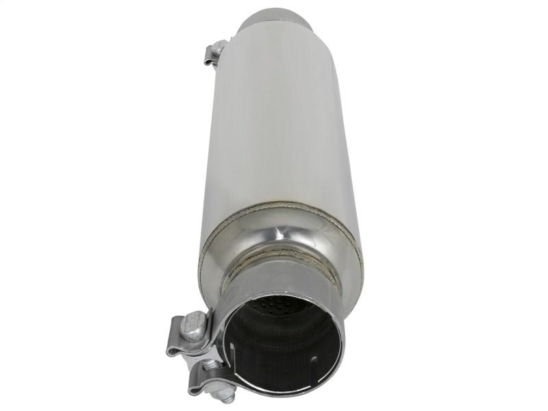 aFe MACH Force - Xp 304 Stainless Steel Resonator 2.5in Inlet/Outlet x 4in Dia x 15in Body x 19in L - My Store