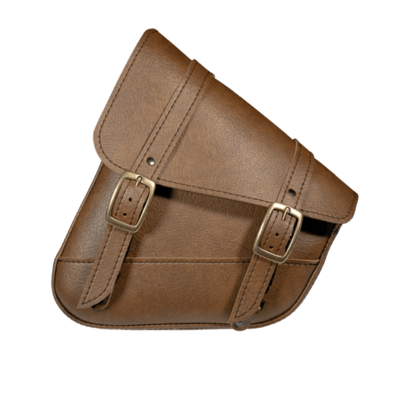 Willie & Max HD Softails, Yam Rd Stars, Kaw Vulcan 900, Suz C50 Brass Monkey Swingarm Bag - Brown - My Store