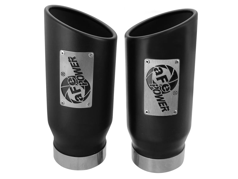 aFe MACH Force - Xp Universal Exhaust Tip 4 IN Inlet x 5 IN Outlet x 12 IN L - Black Tip - My Store