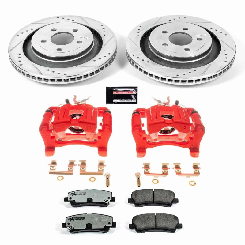 Power Stop 15 - 19 Ford Mustang Rear Z26 Street Warrior Brake Kit w/Calipers - My Store