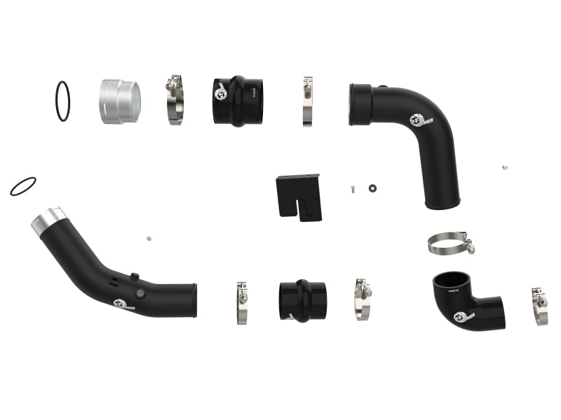 aFe 23 - 24 Ford F250/F350 Super Duty V8 - 6.7L BladeRunner 3 In. Aluminum Hot and Cold Charge Pipe - BLK - My Store