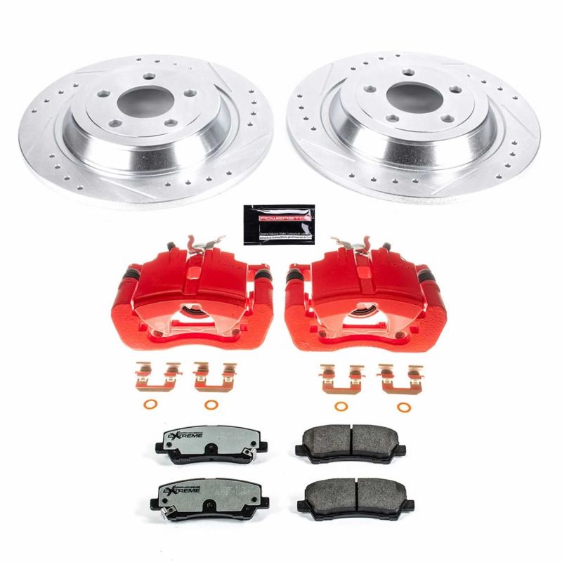 Power Stop 15 - 19 Ford Mustang Rear Z26 Street Warrior Brake Kit w/Calipers - My Store