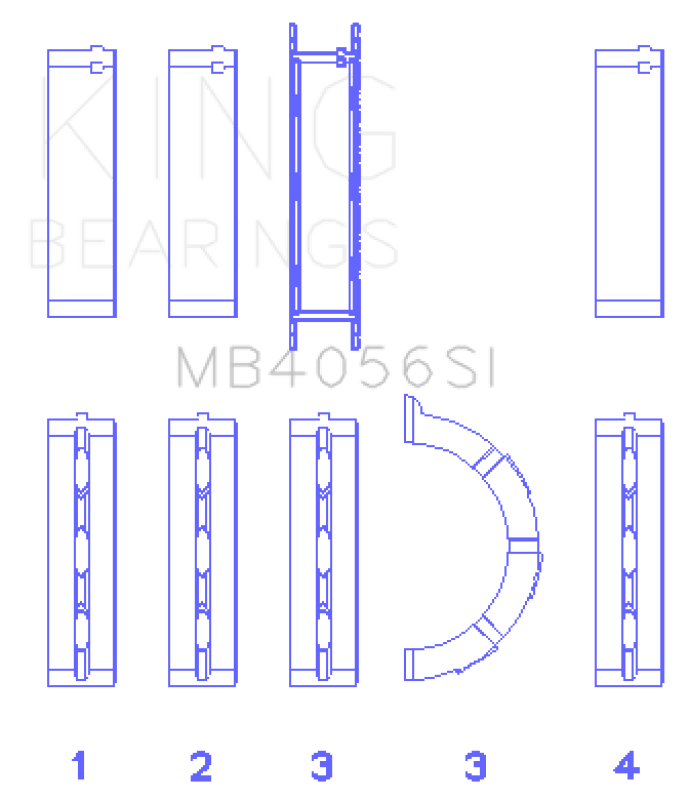 King Engine Bearings Crankshaft Main Bearing 0.5mm (Oversize) Ford Duratec V6 - My Store