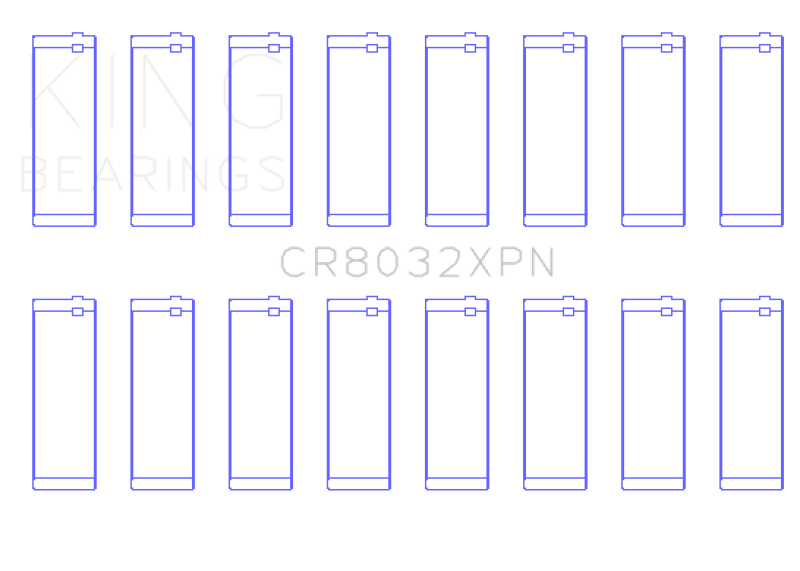 King Engine Bearings Chrysler 345/370 16V (Size .026) Connecting Rod Bearings (Set of 8) - My Store