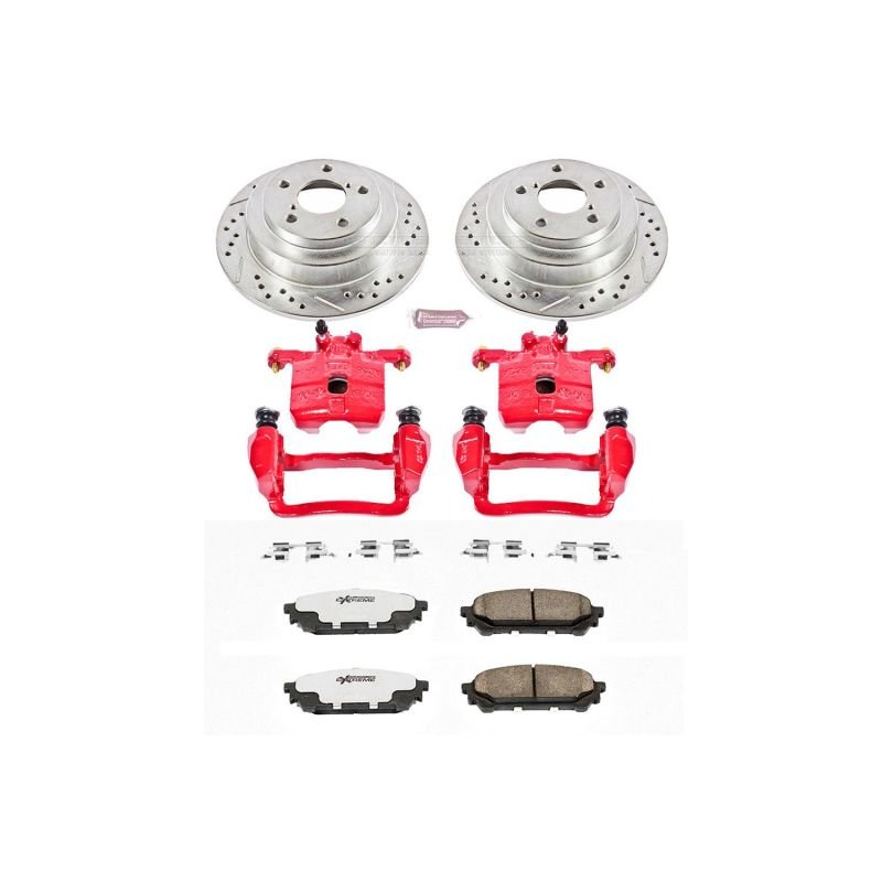 Power Stop 05 - 06 Saab 9 - 2X Rear Z26 Street Warrior Brake Kit w/Calipers - My Store