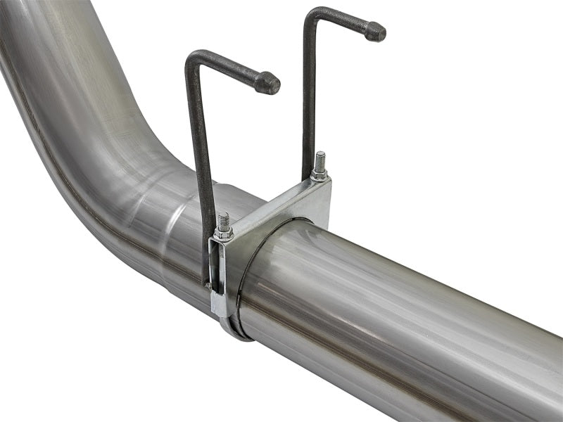 aFe Large Bore - HD 5in DPF Back 409 SS Exhaust System w/Black Tip 2017 Ford Diesel Trucks V8 6.7L(td) - My Store