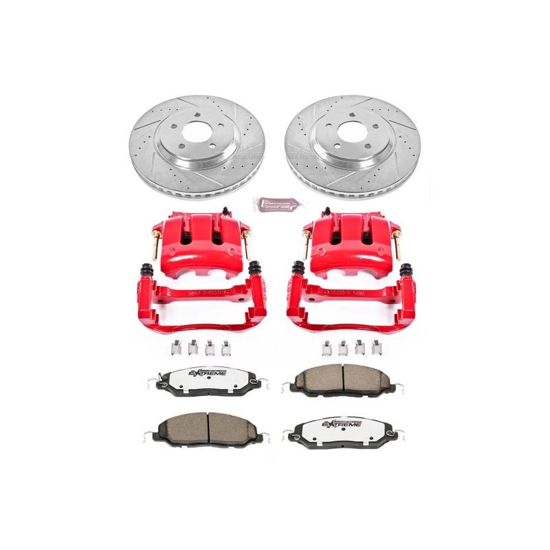 Power Stop 11 - 14 Ford Mustang Front Z26 Street Warrior Brake Kit w/Calipers - My Store