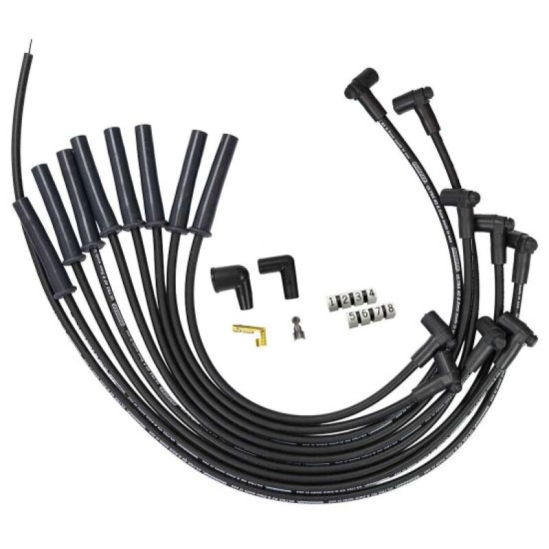 Moroso Ford 289/302/351W HEI - Style Cap Ultra 40 8.5mm Multi - Angle Boot Spark Plug Wire Set - Black - My Store