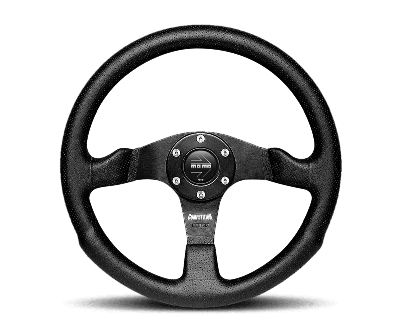 Momo Competition Steering Wheel 350 mm - Black AirLeather/Black Spokes - My Store