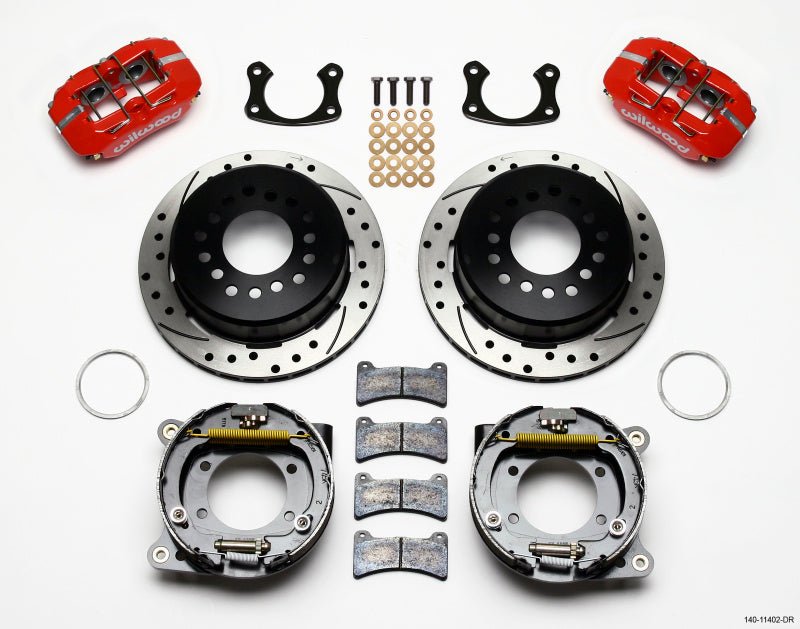 Wilwood Dynapro Low - Profile 11.00in P - Brake Kit Drill - Red New Big Ford 2.36in Offset - My Store