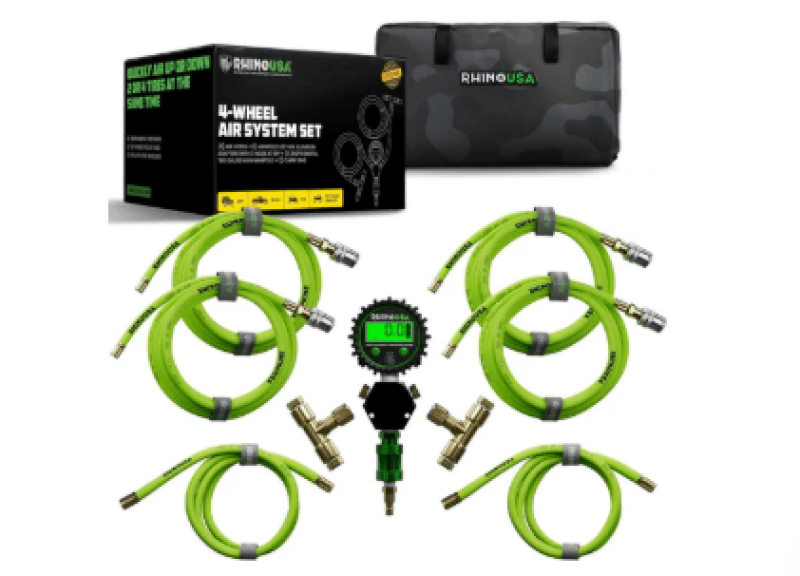Rhino USA Multi - Tire Inflation Kit (4 - Wheel)(Green) - My Store