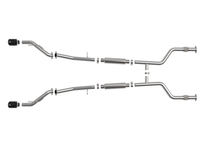 aFe Nissan Z 23 - 23 V6 - 3.0L Takeda 2 - 1/2in 304 Stainless Steel Cat - Back Exhaust System w/ Black Tips - My Store