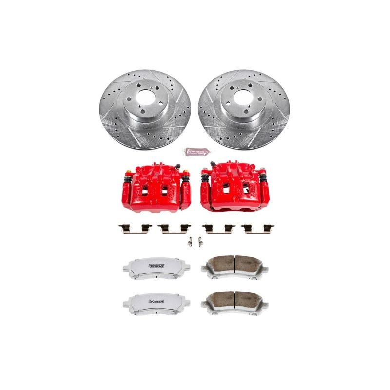 Power Stop 02 - 03 Subaru Impreza Front Z26 Street Warrior Brake Kit w/Calipers - My Store