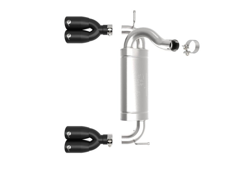 aFe Vulcan Series 2.5in 304 SS Axle - Back Exhaust Black 07 - 18 Jeep Wrangler (JK) V6 - 3.6/3.8L - My Store