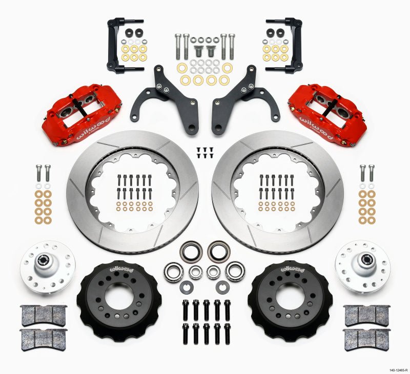 Wilwood Narrow Superlite 6R Front Hub Kit 14.00in Red 59 - 64 Chevy Impala / 63 - 64 Corvette - My Store