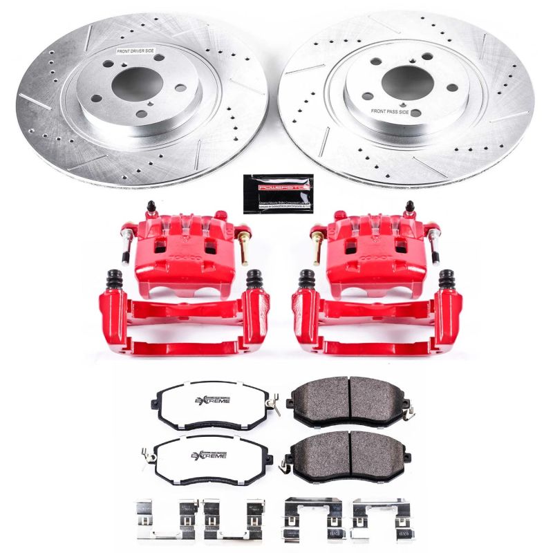 Power Stop 16 - 17 Subaru Crosstrek Front Z26 Street Warrior Brake Kit w/Calipers - My Store