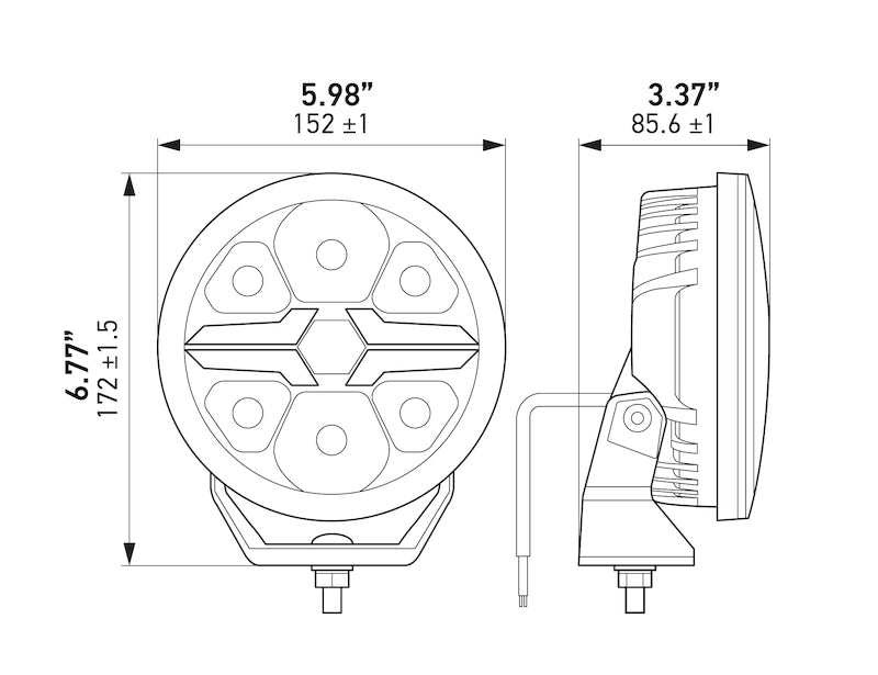 Hella Blade 6in LED Driving Lamp - (Set of 2) - My Store