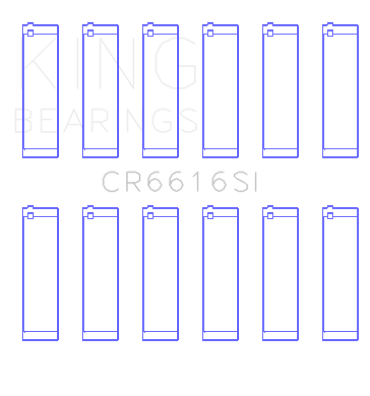 King Engine Bearings Buick / Chevrolet V6 (STD Size) SI - Series Connecting Rod Bearings Set of 6 - My Store