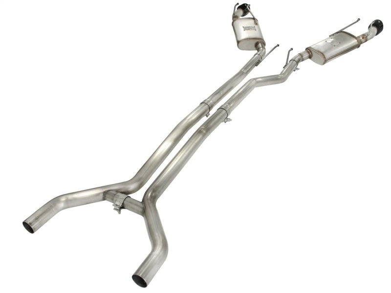 aFe MACHForce XP Exhaust 2.5in Stainless Steel CB/10 - 13 Chevy Camaro V6 - 3.6L (td) (gloss blk tip) - My Store