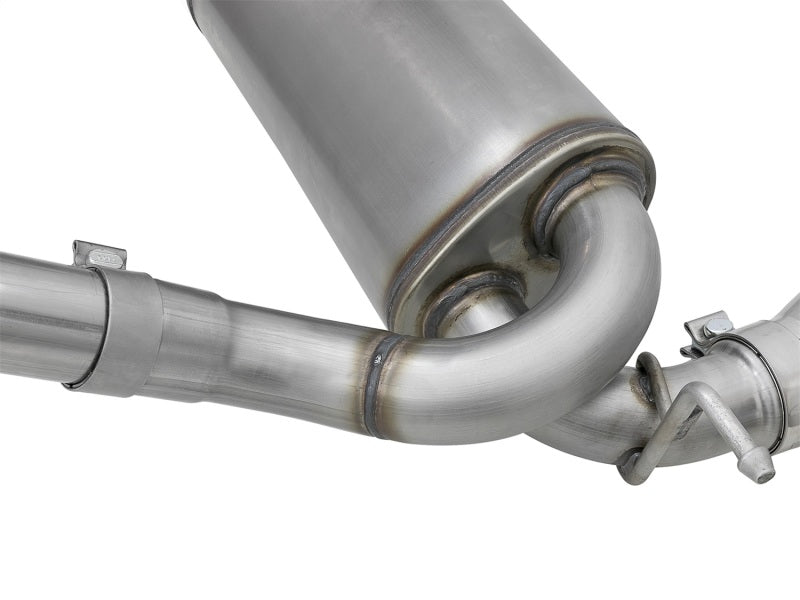aFe Rebel Series 2.5in 409 SS Cat - Back Exhaust w/ Polished Tips 07+ Jeep Wrangler (JK) V6 3.6L/3.8L - My Store