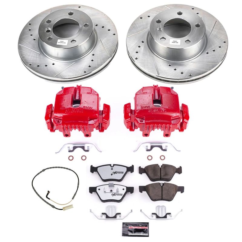 Power Stop 2006 BMW 325xi Front Z26 Street Warrior Brake Kit w/Calipers - My Store
