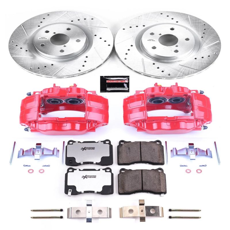 Power Stop 05 - 14 Subaru Impreza Front Z26 Street Warrior Brake Kit w/Calipers - My Store
