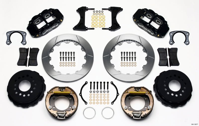 Wilwood Narrow Superlite 4R Rear P - Brk Kit 12.88in Big Ford New Style 2.50in Off Stag Mount - My Store