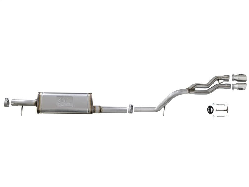 aFe Rebel Series 2.5in SS Cat - Back Exhaust w/ Polished Tip 07 - 18 Jeep Wrangler (JK) V6 3.6/3.8L 4dr - My Store