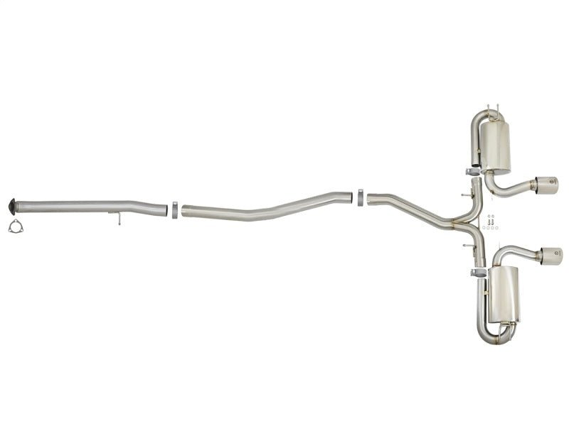 aFe Takeda 3in 304 SS Cat - Back Exhaust System w/ Polished Tips 2017 Honda Civic Si I4 1.5L (t) - My Store