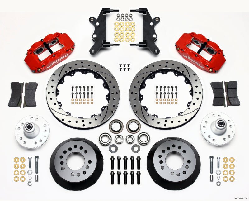 Wilwood Narrow Superlite 6R Front Hub Kit 12.88in Drill Red 60 - 68 Ford / Mercury Full Size / Galaxie - My Store