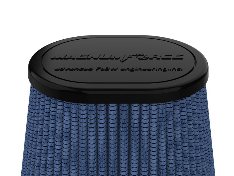 aFe MagnumFORCE Intake Replace Air Filter w/Pro5R Med 4in F x 7.75x6.5in B x 4.75x3.5in T x 7in H - My Store
