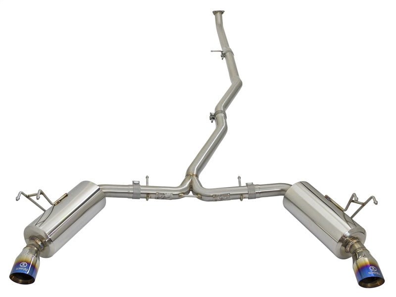 aFe POWER Takeda 16 - 17 Honda Civic I4 - 1.5L (t) 2.5 - 2.25in 304 SS CB Dual - Exit Exhaust Blue Tips - My Store