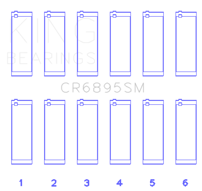 King Engine Bearings Ford EcoBoost 3.5L/3.7L V6 (.781 Width) Performance Rod Bearing Set - Size STD - My Store