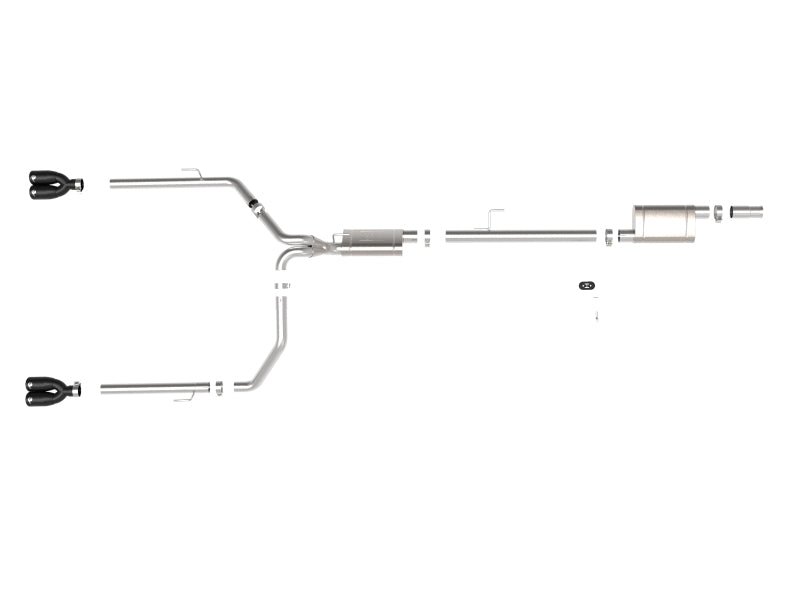 aFe Vulcan Series 3in - 2 - 1/2in 304 SS Cat - Back 2020 Jeep Gladiator (JT) V6 - 3.6L w/ Black Tips - My Store
